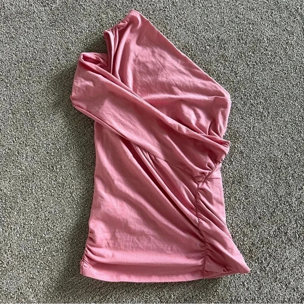 IRO Billin One Shoulder Top Pink Size XS - Picture 5 of 8